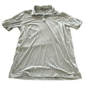 Palm light sage golf polo the hub OC embroidery on sleeve